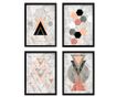 Set 4 slik Geometric 34x44 cm