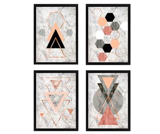 Set 4 slik Geometric 34x44 cm