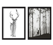 Set 2 slik Reindeer in the Woods