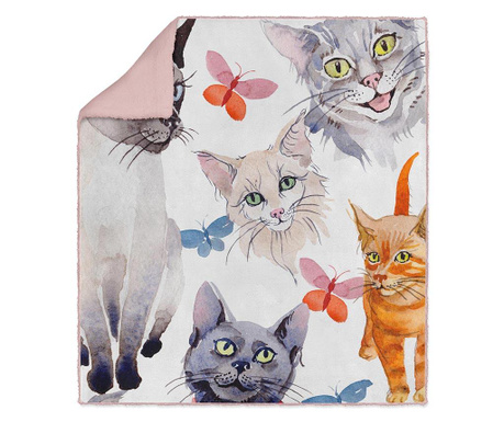 Priročna odeja Friendly Cats 130x160 cm