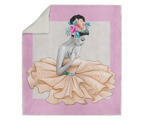 Pled Oyo Kids, Flower Ballerina, poliester, 130x160 cm