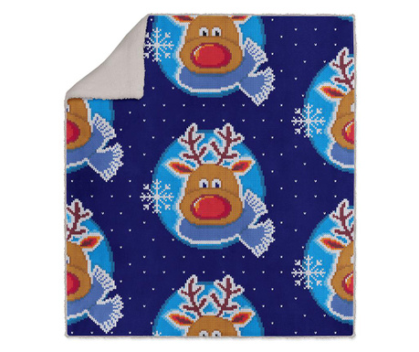 Κουβέρτα Frosty Reindeer 130x160 cm