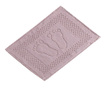 Covoras de baie Alessia, Feet Dusty Rose, fibre acrilice antibacteriene, 50x70 cm, roz