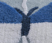 Set 3 covorase de baie Alessia, Butterfly Blue, fibre acrilice antibacteriene, albastru