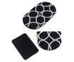 Geometric Oval Black 3 db Fürdőszobai szőnyeg