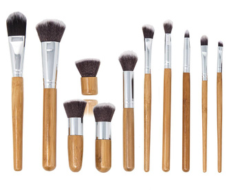 Set 11 čopičev za ličenje in ovitek Bamboo Eco