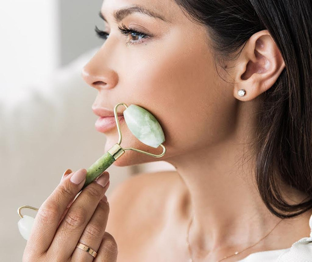 Rola dubla masaj facial Luxurious Jade Crystal