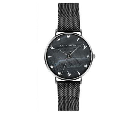 Γυναικείο ρολόι χειρός Emily Westwood Lotus Black
