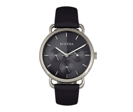 Γυναικείο ρολόι χειρός Bertha Inspire Black Silver