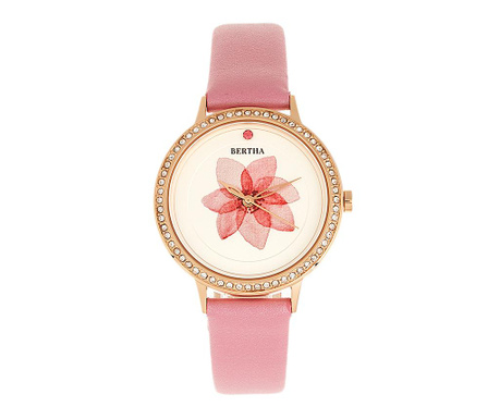 Γυναικείο ρολόι χειρός Bertha Flower Pink