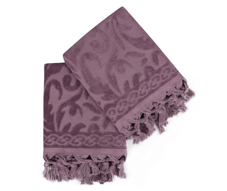 Комплект 2 кърпи за баня Fringe Purple 50x90 см