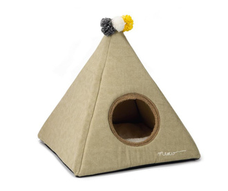 Postelja za mačke Piramido Beige