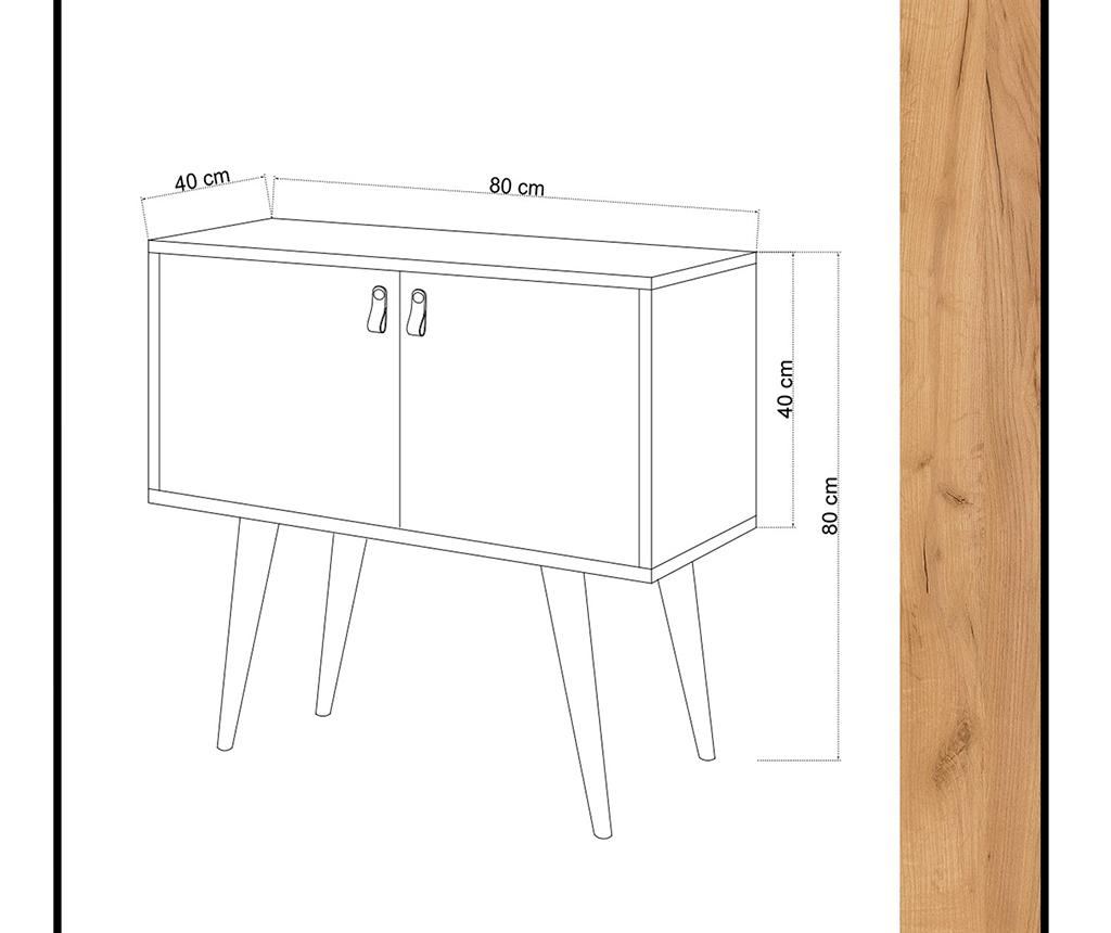 Dulapior Mod Design, Rebecca, PAL melaminat, 80x80x40 cm - 4