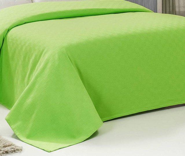 Cuvertura Pique Bella Carine By Esil Home, Saza Green, bumbac, 200x200 cm