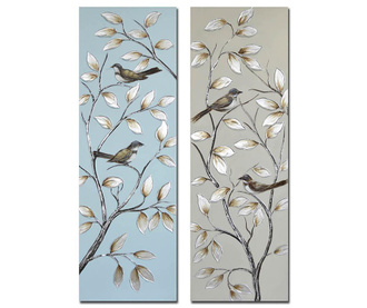Комплект 2 картини Birds Branches 40x120 см