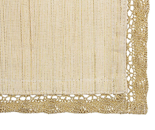 Suport farfurie Wilma Cream Gold 33x48 cm