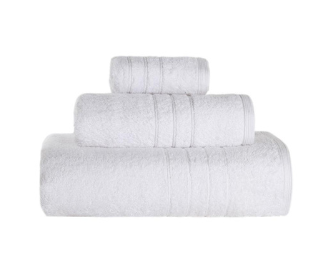 Zestaw 3 ręczników kąpielowych Omega White
