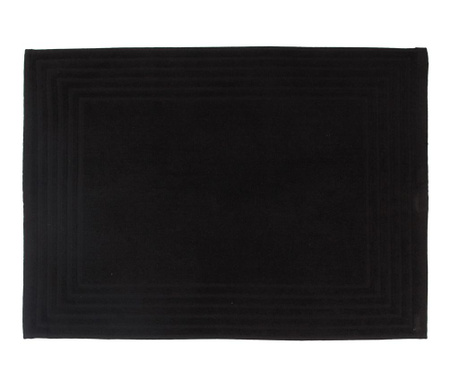Covoras de baie Abece, Alfa Black, bumbac, 50x70 cm, negru
