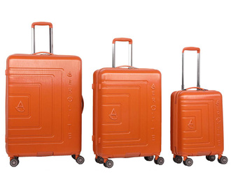 Set 3 kovčkov na kolesih Matrix Burnt Orange
