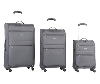 Algarve Grey 3 db Gurulós bőrönd