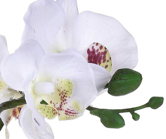 Floare artificiala in ghiveci Orchidea White