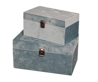 Комплект 2 кутии с капак Petra Blue