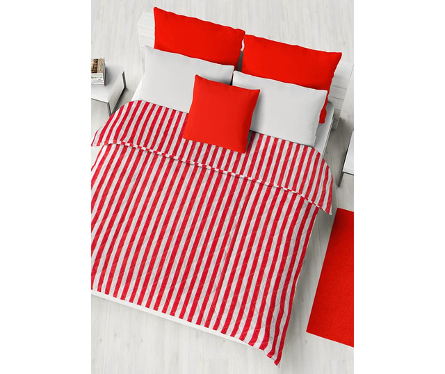 Prešito posteljno pregrinjalo Stripe Red 160x230 cm