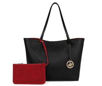 Geanta Beverly Hills Polo Club, Vanessa Black
Red, negru/rosu, piele ecologica din polivinilin