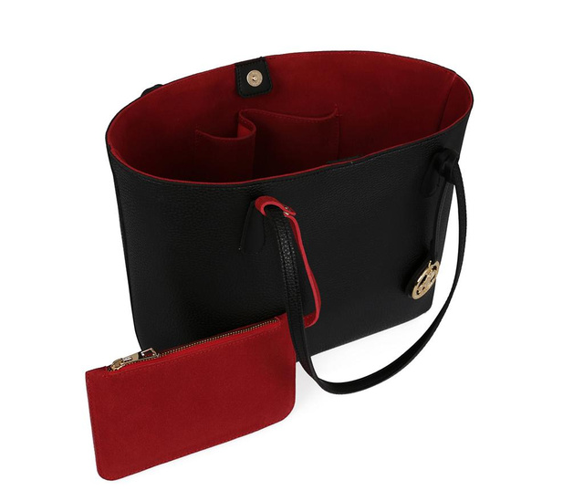 Geanta Beverly Hills Polo Club, Vanessa Black
Red, negru/rosu, piele ecologica din polivinilin