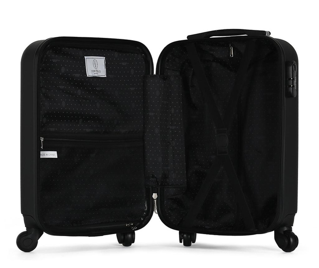 Zurich Black Gurulós bőrönd és kozmetikai táska
