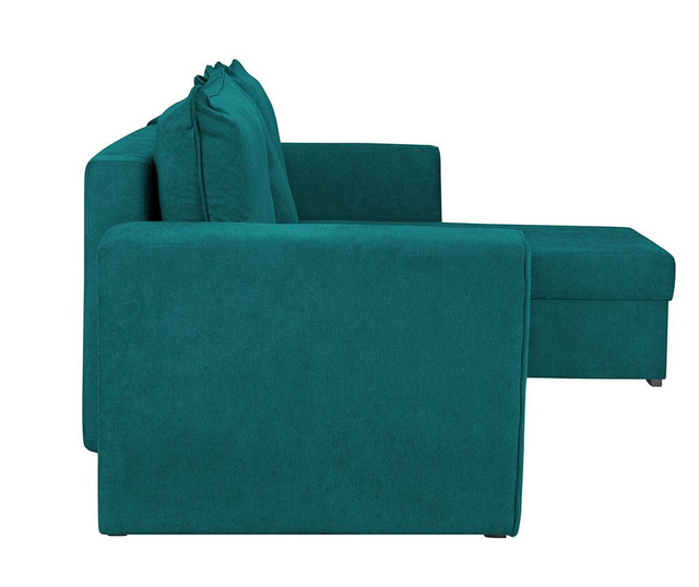 Obojestranska in raztegljiva kotna sedežna garnitura Dover Turquoise