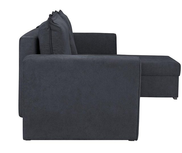 Reverzibilna in raztegljiva kotna sedežna garnitura Dover Dark Grey