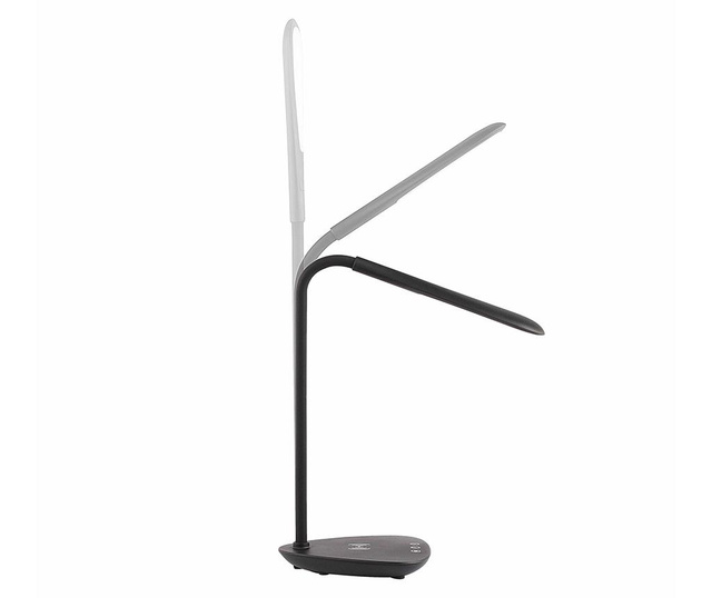 Lampa de birou cu incarcator wireless Livoo, On time Black, plastic, 16x16x56 cm