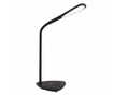 Lampa de birou cu incarcator wireless Livoo, On time Black, plastic, 16x16x56 cm