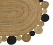 Tepih Roberta Oval Natural & Black 120x180 cm