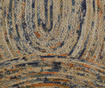 Preproga Roberta Oval Natural & Blue 90x160 cm