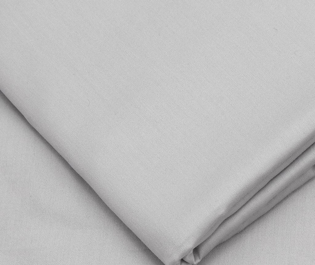 Cearsaf de pat cu elastic Patik, Dena Light Grey Satin, bumbac satinat, 160x200 cm