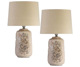 Sada 2 nočních lamp Relief