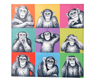 Singes Multiples Kép 100x100 cm