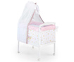 Set - otroška posteljica z baldahinom in dodatki Marlon Night Square Pink