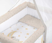 Set - otroška posteljica z baldahinom in dodatki Marlon Night Beige
