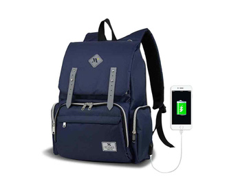Чанта за памперси USB Ciaran Dark Blue