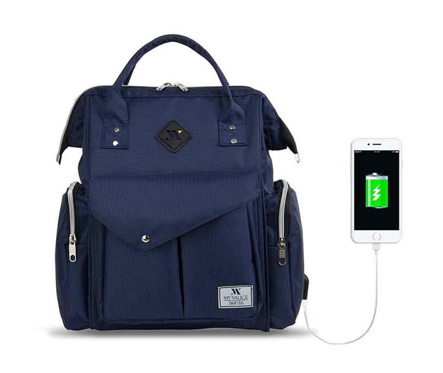 Torba za plenice USB Barry Dark Blue