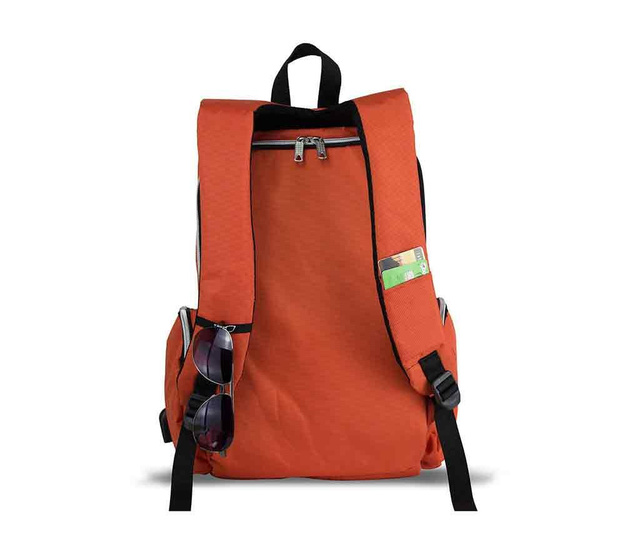 Rucsac pentru scutece Myvalice, USB Ciaran Orange, textil impermeabil, portocaliu