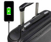 USB Alden Black Gurulós bőrönd
