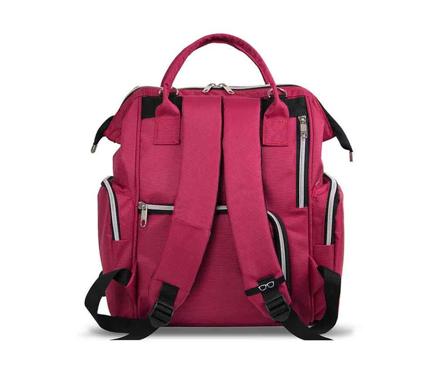 Pelenkázó táska Myvalice, USB Barry Pink, vízhatlan textil, rózsaszín