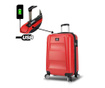 USB Hugh Red Gurulós bőrönd