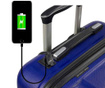 USB Alden Dark Blue Gurulós bőrönd