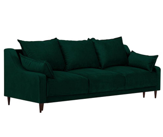 Freesia Bottle Green Háromszemélyes kihúzható kanapé