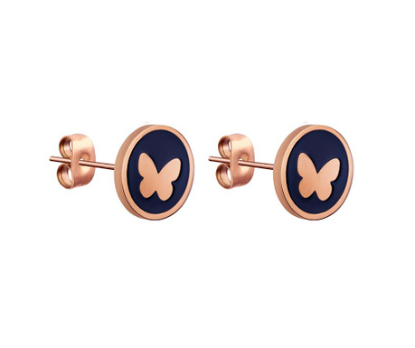 Uhani Butterfly Rose Gold